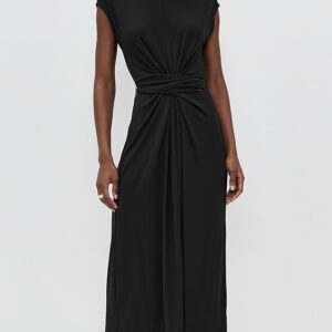 Vince Short Sleeve Wrap Midi Dress