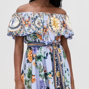 Camilla Shoulder Frill Short Dress