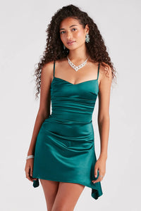 Show Off That Flair Satin A-Line Mini Dress
