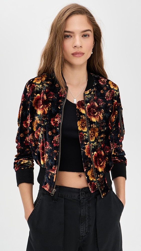 R13 Shrunken Flight Bomber Jacket