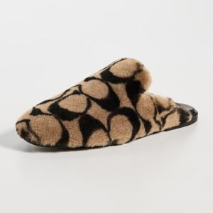 Coach Signature Shearling Slippers
