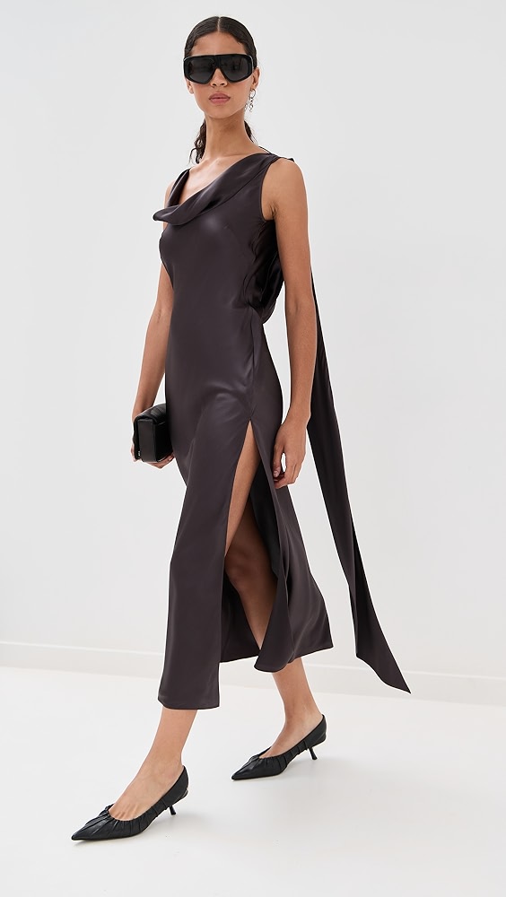 Acne Studios Silk Satin Tunic Dress