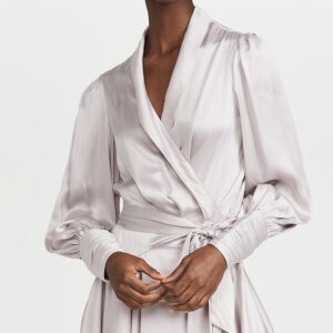Silk Wrap Mini Dress