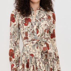 Simona Silk Long Sleeve Mini Dress