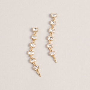 Windsor Sleek Drama Rhinestone Drop Earrings Sleek Drama Rhinestone Drop Earrings