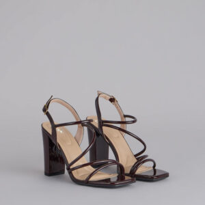 Sleek Lines Strappy Block Heels