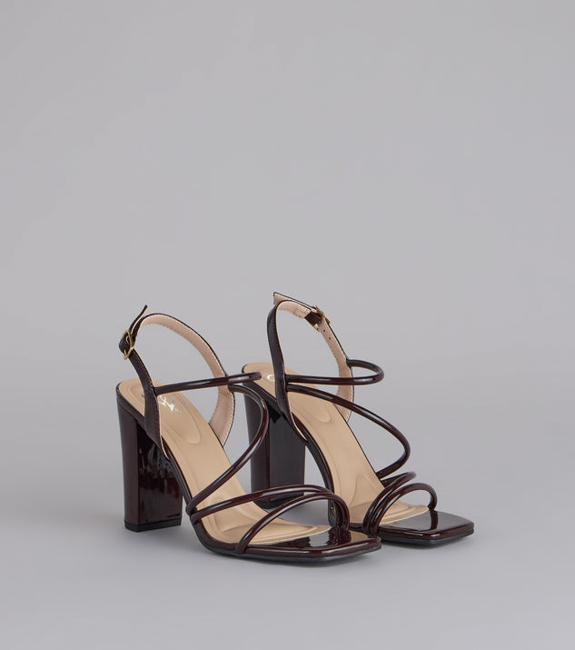 Windsor Sleek Lines Strappy Block Heels