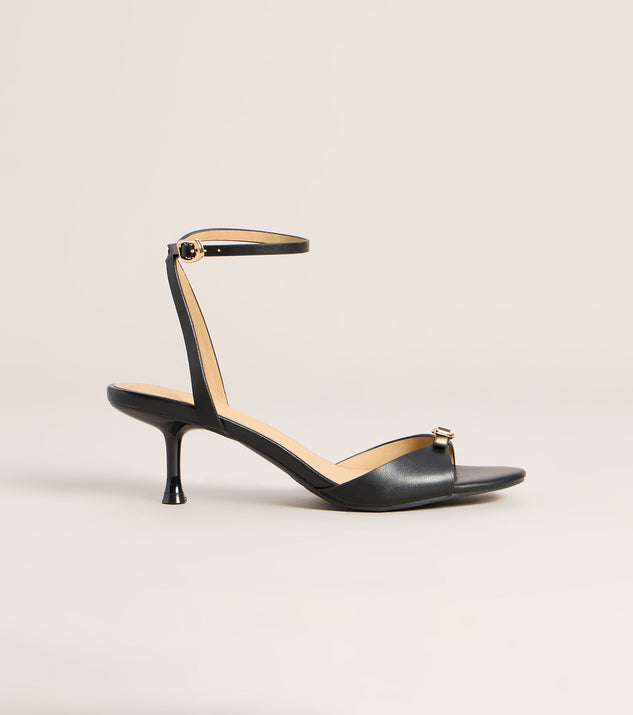 Windsor Sleek Little Buckle Kitten Heels