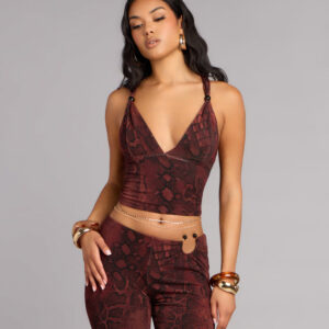 Windsor Sleek Moves Snake Print Tank Top Sleek Moves Snake Print Tank Top