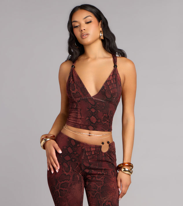 Windsor Sleek Moves Snake Print Tank Top