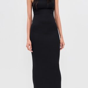 Sleeveless Crewneck Maxi Dress