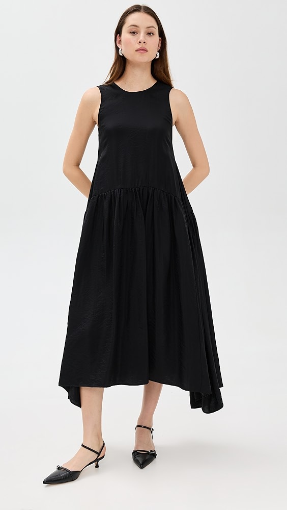 MEIMEIJ Sleeveless Viscose Dress with Side Yokes