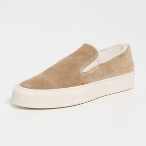 Common Projects Slip On Suede and Shearling Sneakers