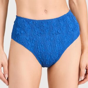 Sea Slone Solid Smocked High Waisted Bikini Bottoms Slone Solid Smocked High Waisted Bikini Bottoms