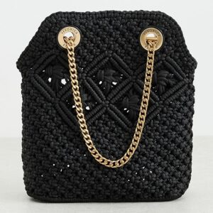 Small Macrame Veronica Beard Slouch Bag