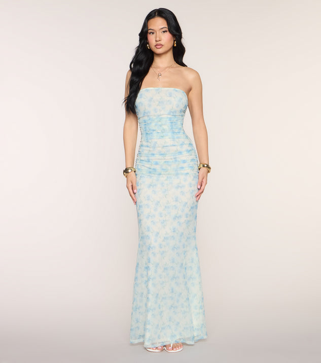 Windsor Small Talk Floral Mesh Maxi Dress
