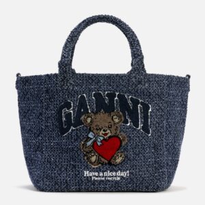 Small Trapeze Shopper Bear Tweed Denim