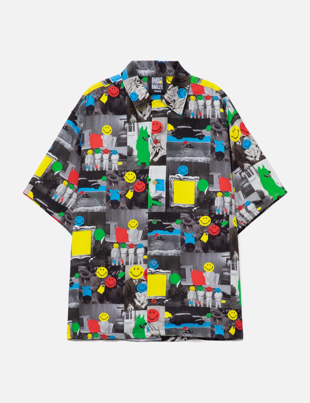 Market Smiley Collage Short Sleeve Woven