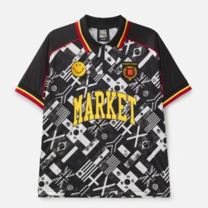 Market Smiley International Flags Short Sleeves Soccer Jersey