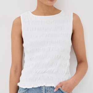 Madewell Smocked Boat Neck Tank