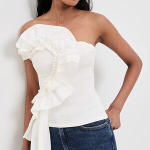 FARM Rio Smocked Strapless Top
