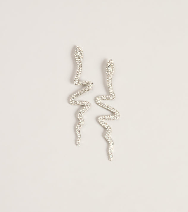 Windsor Snake Eyes Rhinestone Statement Drop Earrings