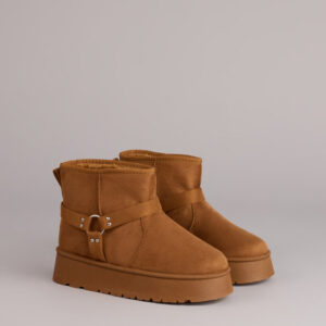 Windsor Snuggle Steps Faux Sherpa Platform Booties Snuggle Steps Faux Sherpa Platform Booties