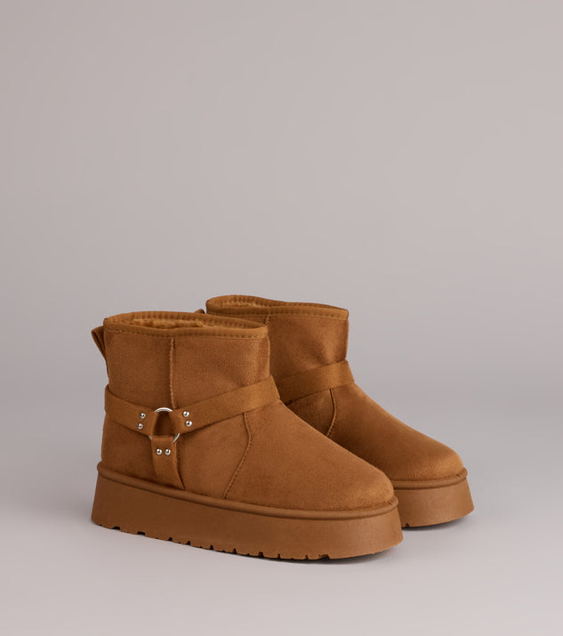 Windsor Snuggle Steps Faux Sherpa Platform Booties