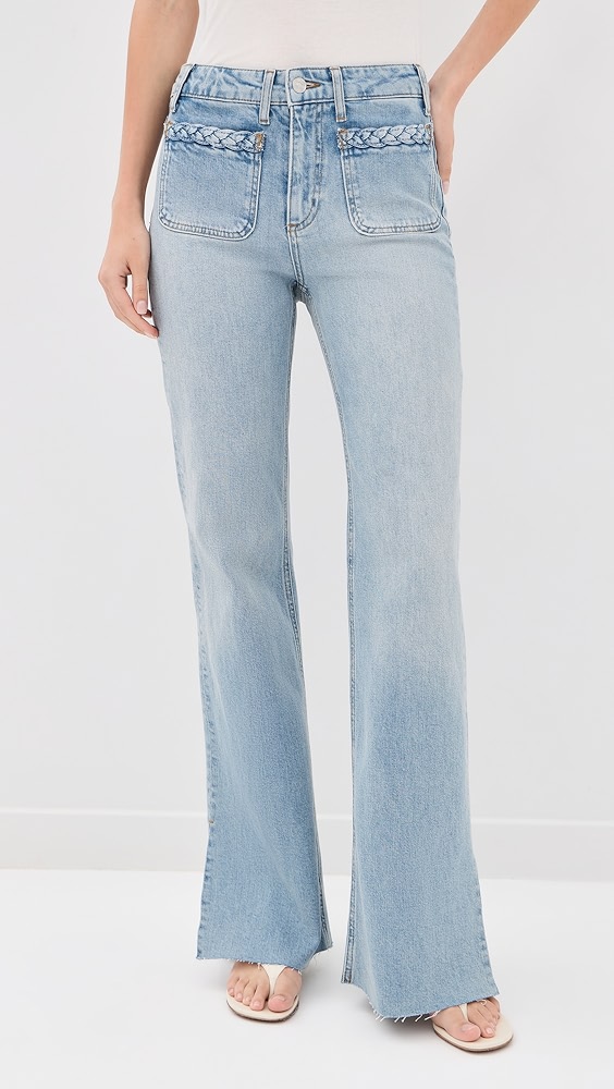 PAIGE Sofia Braided Patch Pocket Jeans