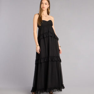 Windsor Soft Drama Chiffon Ruffle A-Line Maxi Dress Soft Drama Chiffon Ruffle A-Line Maxi Dress