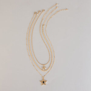 Windsor Soft Spark Star Charm Layered Necklace Set Soft Spark Star Charm Layered Necklace Set