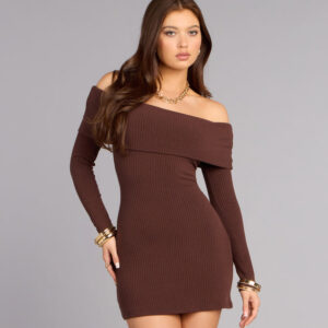 Windsor Soft Spoken Confidence Rib Knit Mini Dress Soft Spoken Confidence Rib Knit Mini Dress