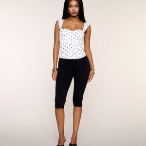 Windsor Soft Touch Lace Trim Capri Pants