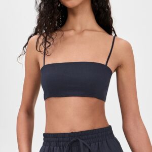 Susana Monaco Solid Linen Tie Back Top Solid Linen Tie Back Top