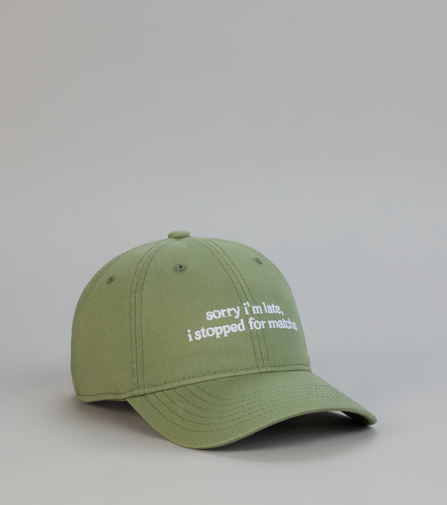 Windsor Sorry I’m Late Matcha Baseball Cap