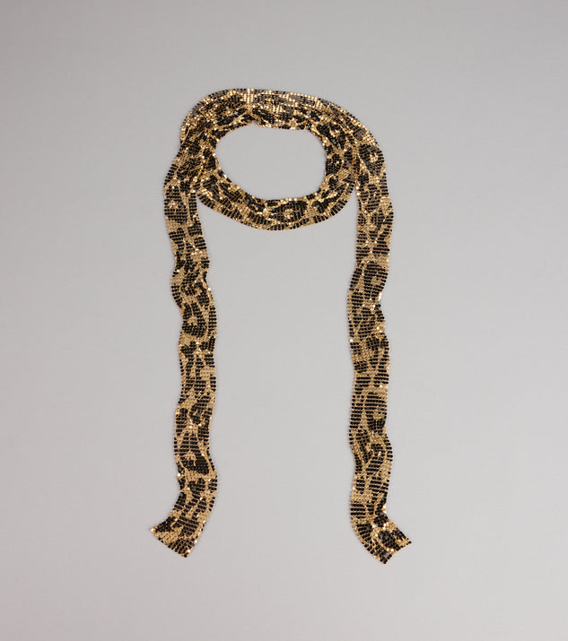 Windsor Spark Of Chic Leopard Print Skinny Scarf