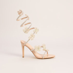 Sparkling Blooms Flower Spiral Heels
