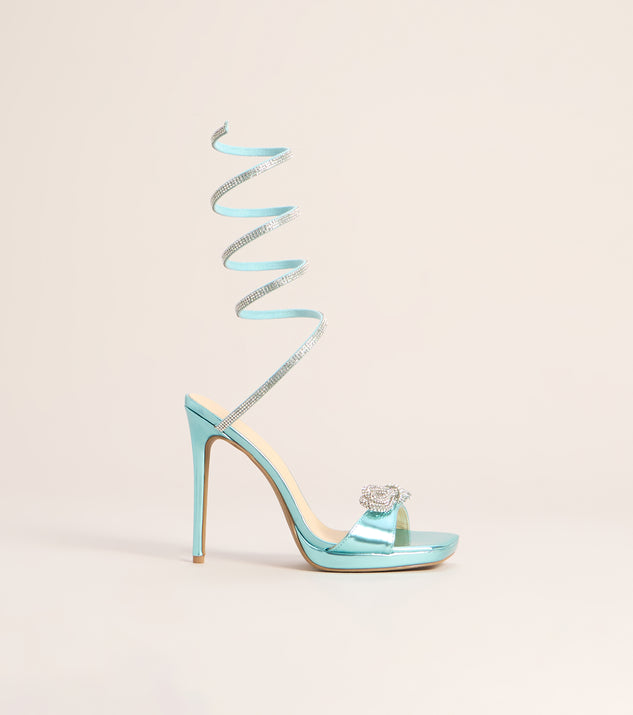 Windsor Spiral Sparkle Bow Stiletto Heels