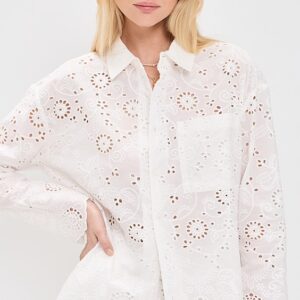 Splendid Splendid x @Cellajaneblog Eyelet Button Down