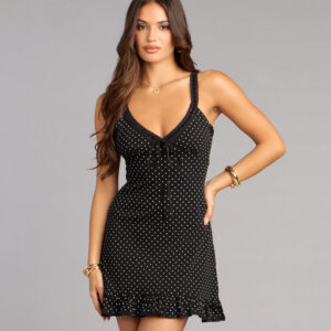 Spotted And Booked Polka Dot A-Line Mini Dress