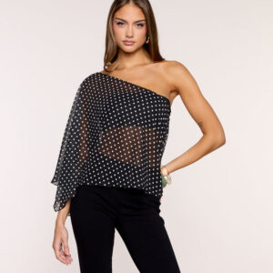 Windsor Spotted First Polka Dot Chiffon Poncho Spotted First Polka Dot Chiffon Poncho