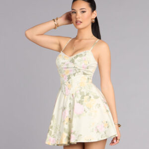 Spring Fling Floral Skater Dress