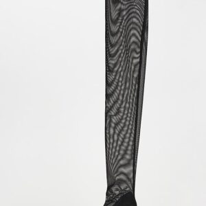 Courrèges Square Toe Mesh Thigh Boots