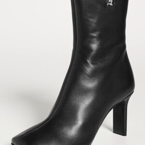 Courrèges Square Toe Nappa Ankle Boots 80mm
