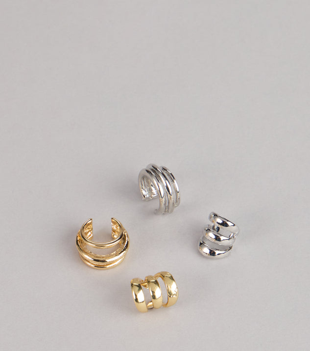 Windsor Stack Your Shine Mixed Ear Cuff Set