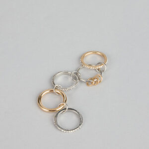 Stacked And Sparkling Rhinestone Ring Set