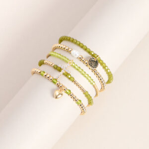 Windsor Stacked Charms Five-Piece Bracelet Set Stacked Charms Five-Piece Bracelet Set