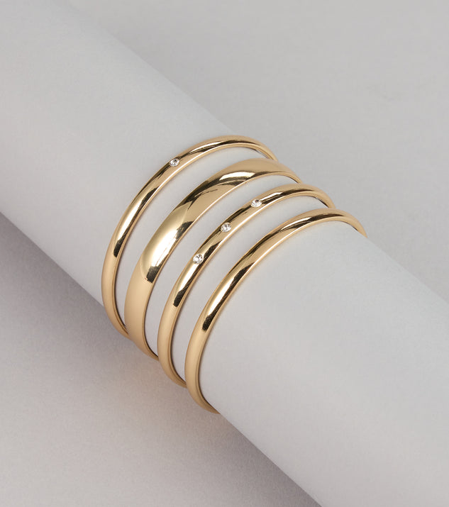 Windsor Stacked In Shine Bangle Bracelet Set