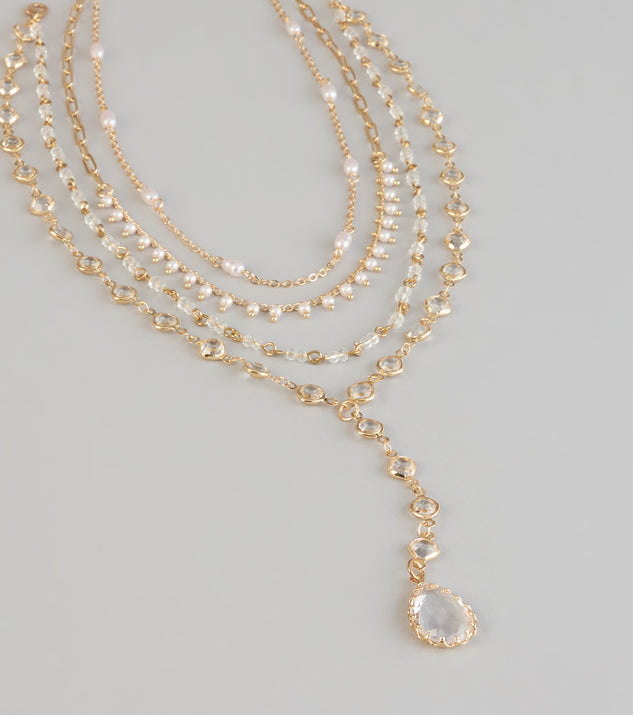 Windsor Stacked Shine Crystal Beaded Layered Necklace
