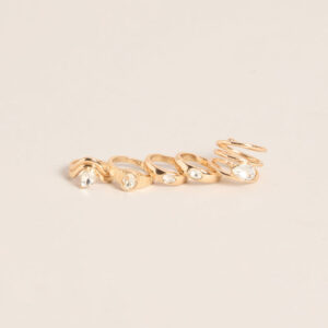Stacked Shine Five-Piece Ring Set
